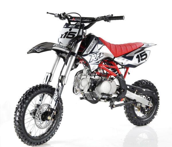 Apollo DB-X15 125cc Dirt Bike, 4-Speed Manual Clutch, 4-Stroke Single Cylinder, Kick Start