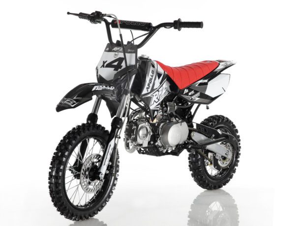 Apollo RFZ DB-X4 110cc Dirt Bike, 4-Speed Semi-Automatic, 4-Stroke Air-Cooled Engine, Kick Start