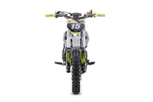 A dirt bike is shown with the number 1 5 on it.