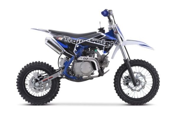 A dirt bike is shown with the words " yamaha."