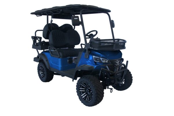 Trailmaster TBM X4 Electric Golf Cart, 48V 5kW Battery, 4-Passenger Lifted Design, Custom Rims, Ground Effects LED Lights, 10.5″ LED Display, 48-Mile Range, High/Low Transmission - Image 2