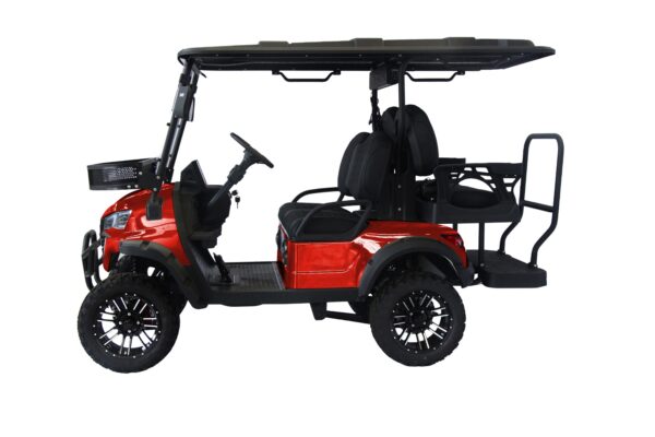 Trailmaster TBM X4 Electric Golf Cart, 48V 5kW Battery, 4-Passenger Lifted Design, Custom Rims, Ground Effects LED Lights, 10.5″ LED Display, 48-Mile Range, High/Low Transmission - Image 20