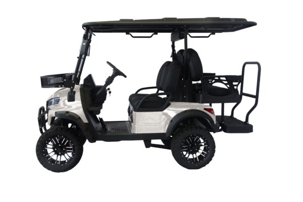 Trailmaster TBM X4 Electric Golf Cart, 48V 5kW Battery, 4-Passenger Lifted Design, Custom Rims, Ground Effects LED Lights, 10.5″ LED Display, 48-Mile Range, High/Low Transmission - Image 23