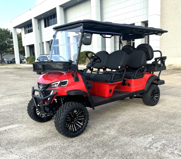 Trailmaster TBM X6 Off-Road Golf Cart, 48V 5kW Lithium Battery, 10″ LED Touch Screen, Aluminum Rims, Foldable Windshield, Bluetooth Radio, Back-Up Camera - Image 14