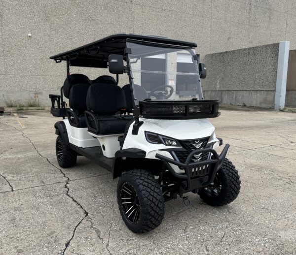 Trailmaster TBM X6 Off-Road Golf Cart, 48V 5kW Lithium Battery, 10″ LED Touch Screen, Aluminum Rims, Foldable Windshield, Bluetooth Radio, Back-Up Camera - Image 15