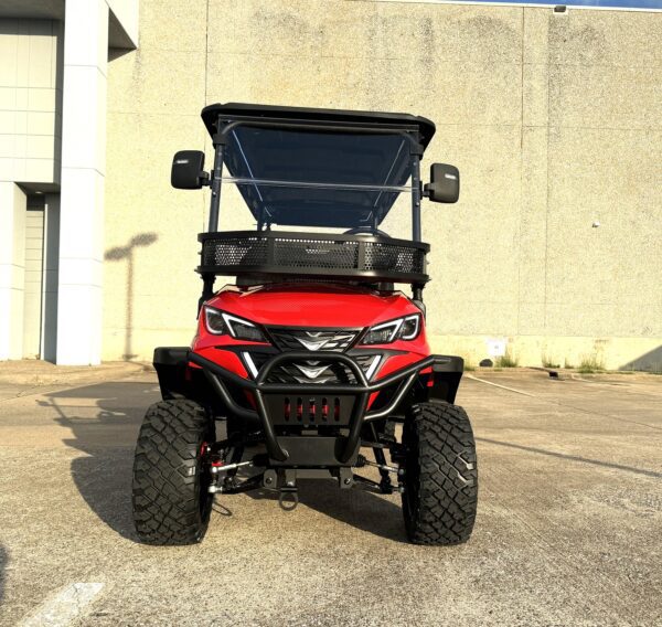 Trailmaster TBM X6 Off-Road Golf Cart, 48V 5kW Lithium Battery, 10″ LED Touch Screen, Aluminum Rims, Foldable Windshield, Bluetooth Radio, Back-Up Camera - Image 8