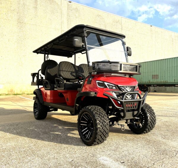 Trailmaster TBM X6 Off-Road Golf Cart, 48V 5kW Lithium Battery, 10″ LED Touch Screen, Aluminum Rims, Foldable Windshield, Bluetooth Radio, Back-Up Camera - Image 9