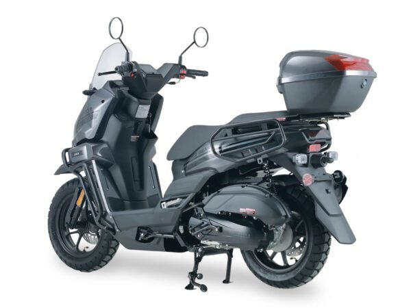 Ice Bear Warrior 200 (PMZ200-1) EFI Scooter, 200cc GY6 Engine With Trunk, 4-Stroke, Single cylinder, Air cooled, Dual Sport Tires, Digital Speedometer, 13" Alloy Rims - Image 14
