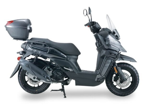 Ice Bear Warrior 200 (PMZ200-1) EFI Scooter, 200cc GY6 Engine With Trunk, 4-Stroke, Single cylinder, Air cooled, Dual Sport Tires, Digital Speedometer, 13" Alloy Rims - Image 17