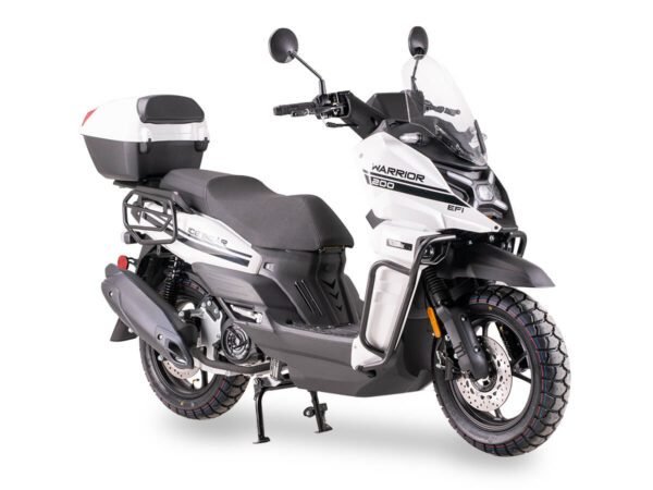 Ice Bear Warrior 200 (PMZ200-1) EFI Scooter, 200cc GY6 Engine With Trunk, 4-Stroke, Single cylinder, Air cooled, Dual Sport Tires, Digital Speedometer, 13" Alloy Rims - Image 28