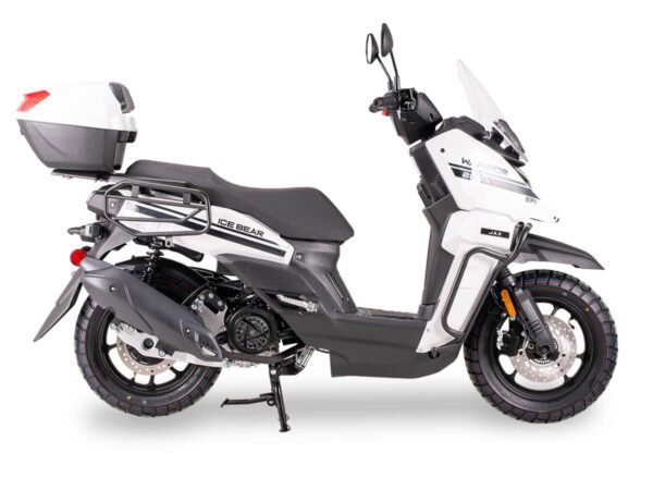 Ice Bear Warrior 200 (PMZ200-1) EFI Scooter, 200cc GY6 Engine With Trunk, 4-Stroke, Single cylinder, Air cooled, Dual Sport Tires, Digital Speedometer, 13" Alloy Rims - Image 31