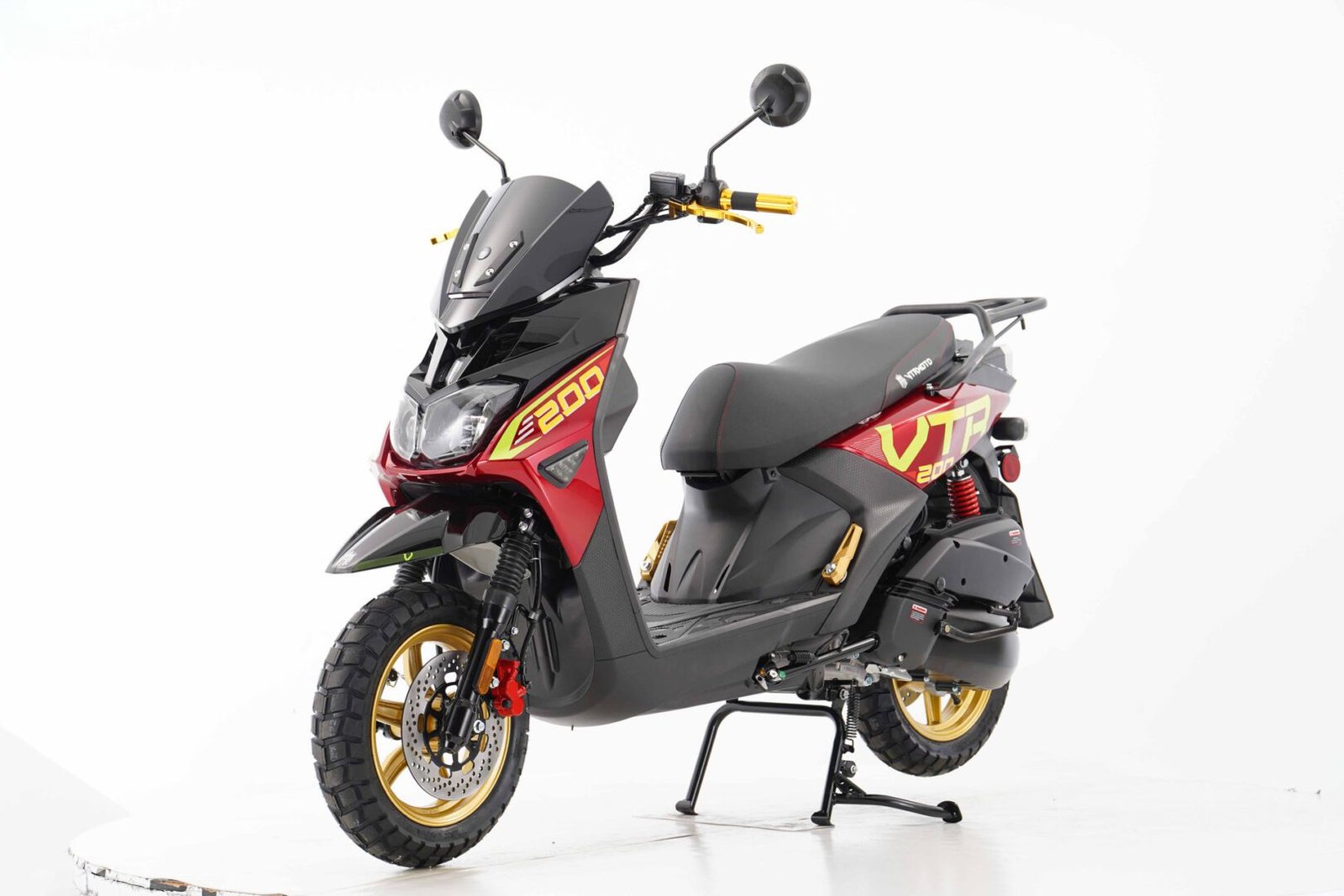 New Vitacci VTR FIGHTER PRO 200 Scooter, 169cc Carbureted 4-Stroke Single-Cylinder Engine, Air-Cooled, 12-Inch Alloy Rims - Image 3