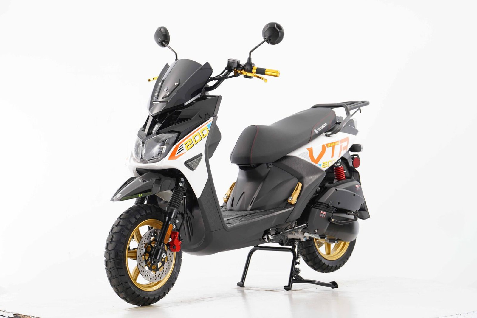 New Vitacci VTR FIGHTER PRO 200 Scooter, 169cc Carbureted 4-Stroke Single-Cylinder Engine, Air-Cooled, 12-Inch Alloy Rims - Image 4