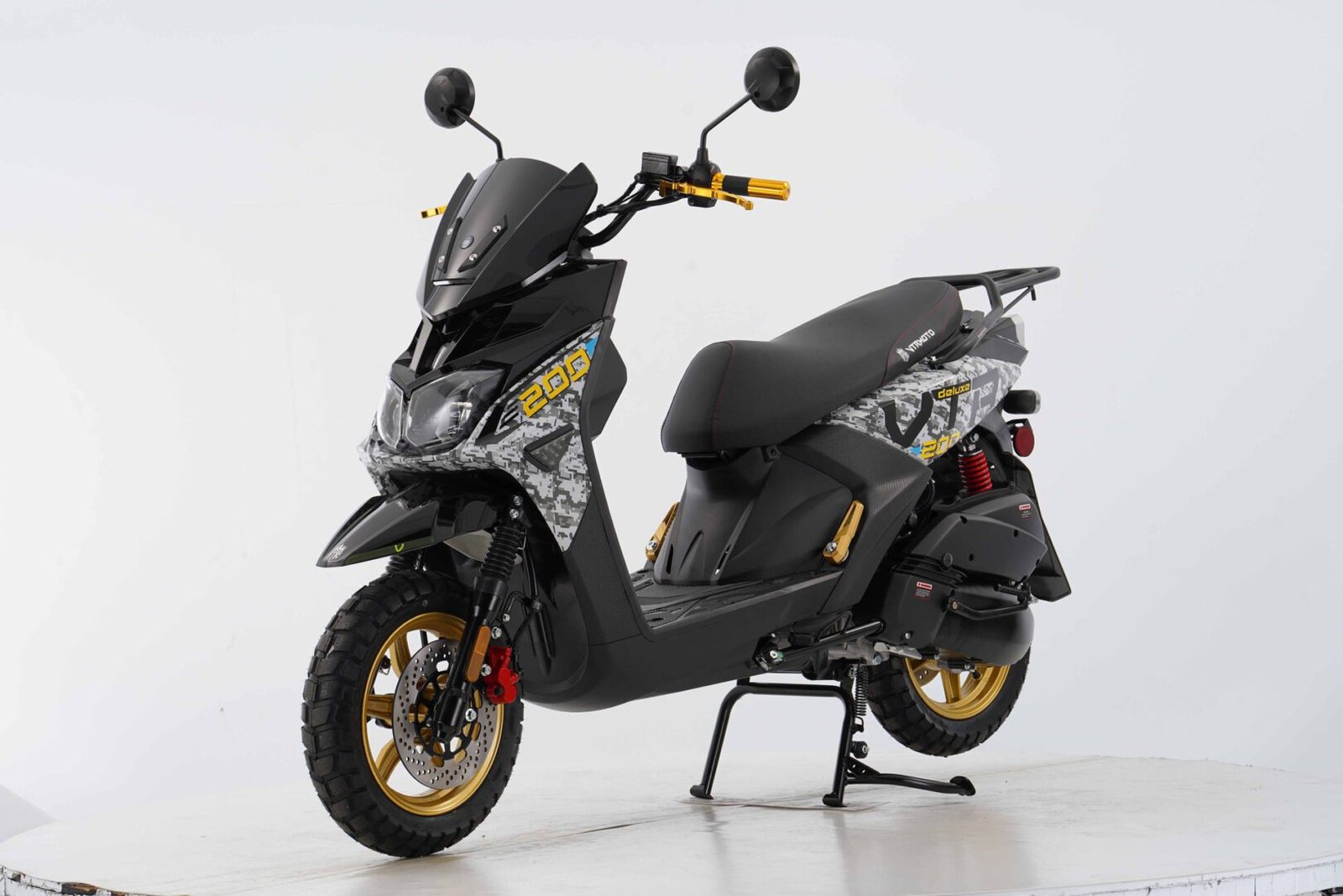 New Vitacci VTR FIGHTER PRO 200 Scooter, 169cc Carbureted 4-Stroke Single-Cylinder Engine, Air-Cooled, 12-Inch Alloy Rims - Image 8