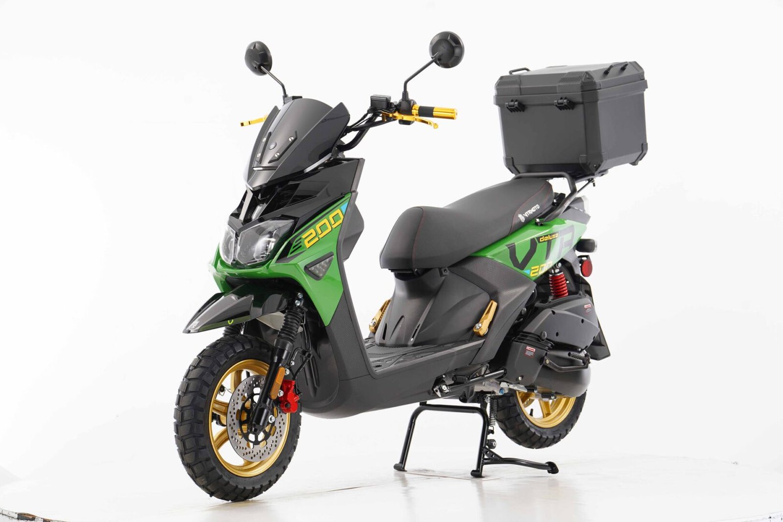 New Vitacci VTR FIGHTER PRO 200 Scooter, 169cc Carbureted 4-Stroke Single-Cylinder Engine, Air-Cooled, 12-Inch Alloy Rims